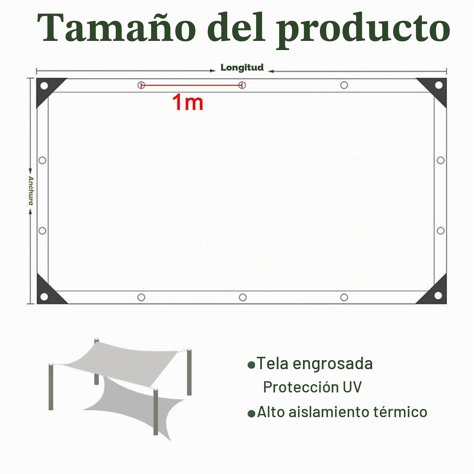 Red de Sombra Blanca 5x6m HDPE Toldo Vela de Sombra Rectangular | Vela Parasol Exterior para Patio,Transpirable/Permeable,efecto refrescante para flores,hortalizas y jardín exterior