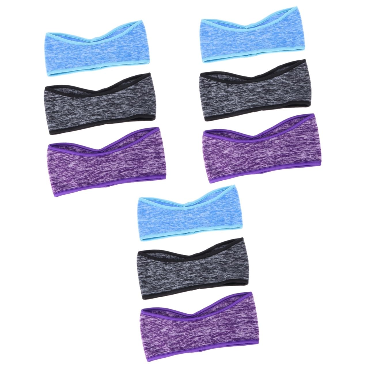 LIFKOME 9pezzi Fascia Fleece per Orecchie Antiscivolo e Assorbente all Come e Yoga Colori Blu