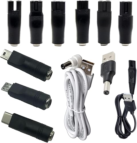 El adaptador USB es adecuado para una variedad de peluquerías eléctricas, afeitadoras, instrumentos de belleza, purificadores, lámparas de mesa y