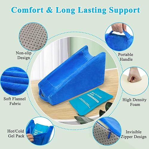 Miniatura 5 de Almohada de elevación de brazo con cuña para elevar el brazo después de la cirugía, almohada de muñeca rota, codo para dormir, almohada de apoyo