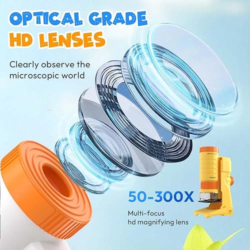 Miniatura 2 de Microscopio de bolsillo de mano, 2026 nuevo 60X-200X Mini microscopio portátil con luz LED, microscopio de lupa ligero para exploración educativa