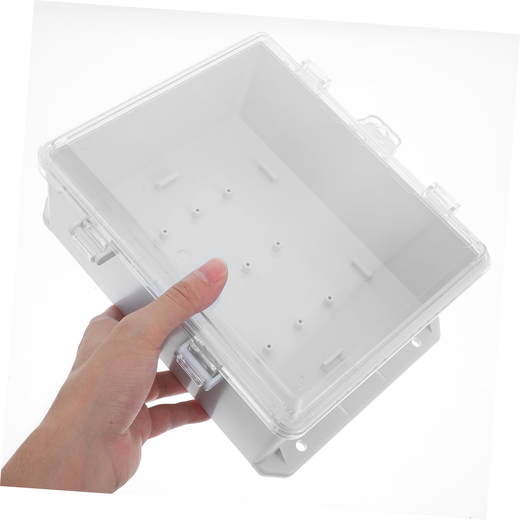Scatola Installazione Facile e Pannello Trasparente Ip65 di Derivazione Stagna in Abs Bianco Manutenzione Semplice per Collegamenti Elettrici Esterni