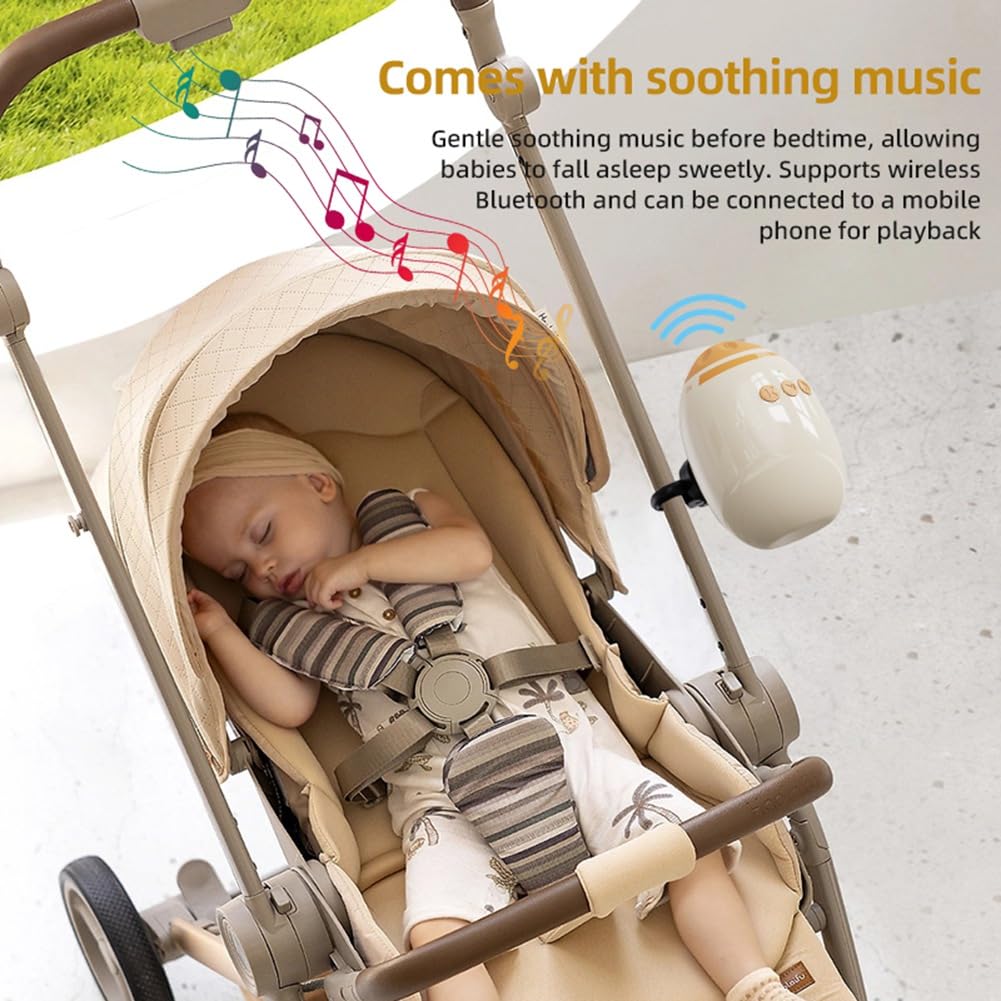 Dondolo Portatile per Passeggino, Dondolo Automatico per Neonati, Dispositivo per Indurre il Sonno con Rumore Bianco, Dispositivo per Indurre il Sonno Dei Neonati