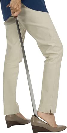 Vive Extra Long Handled Shoe Horn (31.5 Inches) - Metal Shoe Horn for Men and Women
