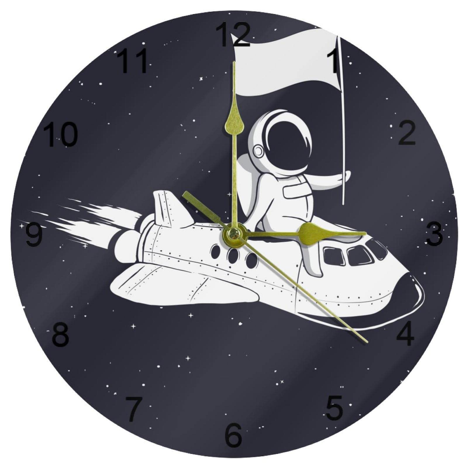 Horloge murale silencieuse à quartz de 25,4 cm sans tic-tac