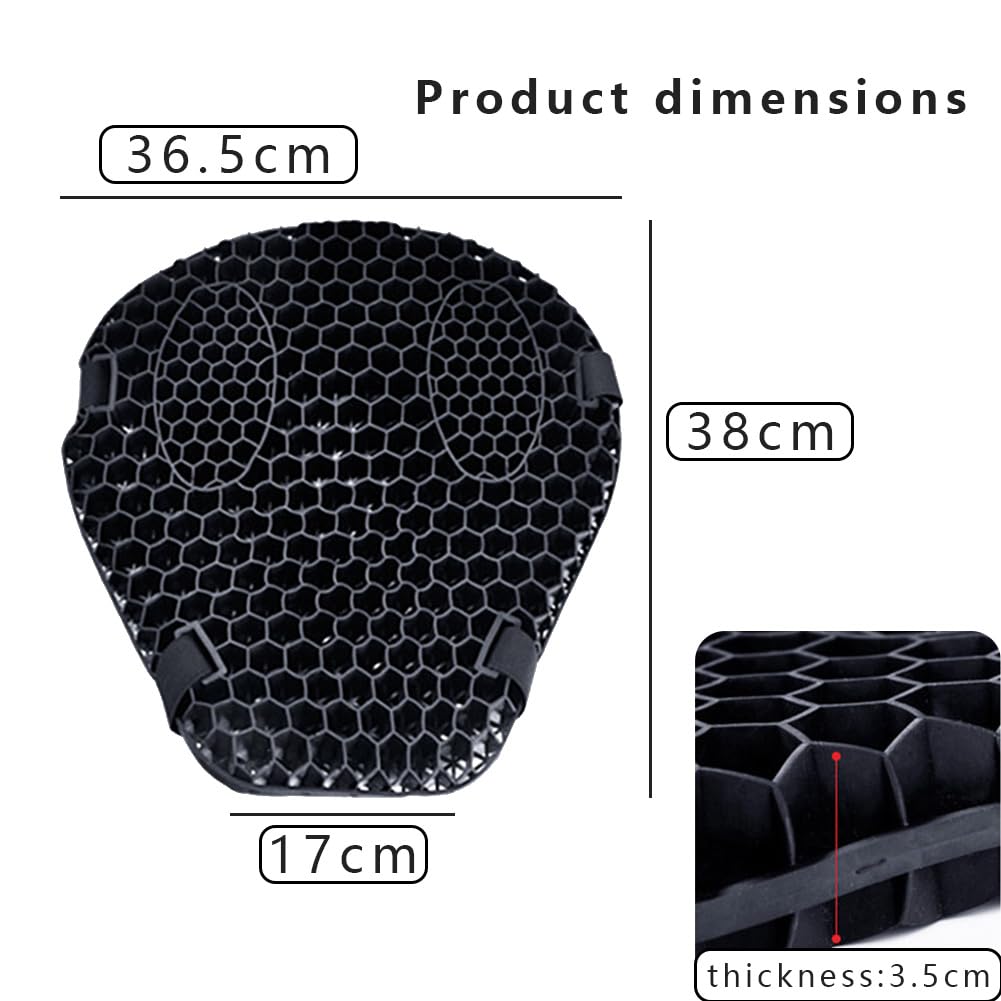 Coussin de Selle de Moto pour Harley Davidson Dyna Low Rider 1978-2024, Antidérapant Coussin De Selle Moto Anti-Pression Confort Amélioré pour Longs Trajets