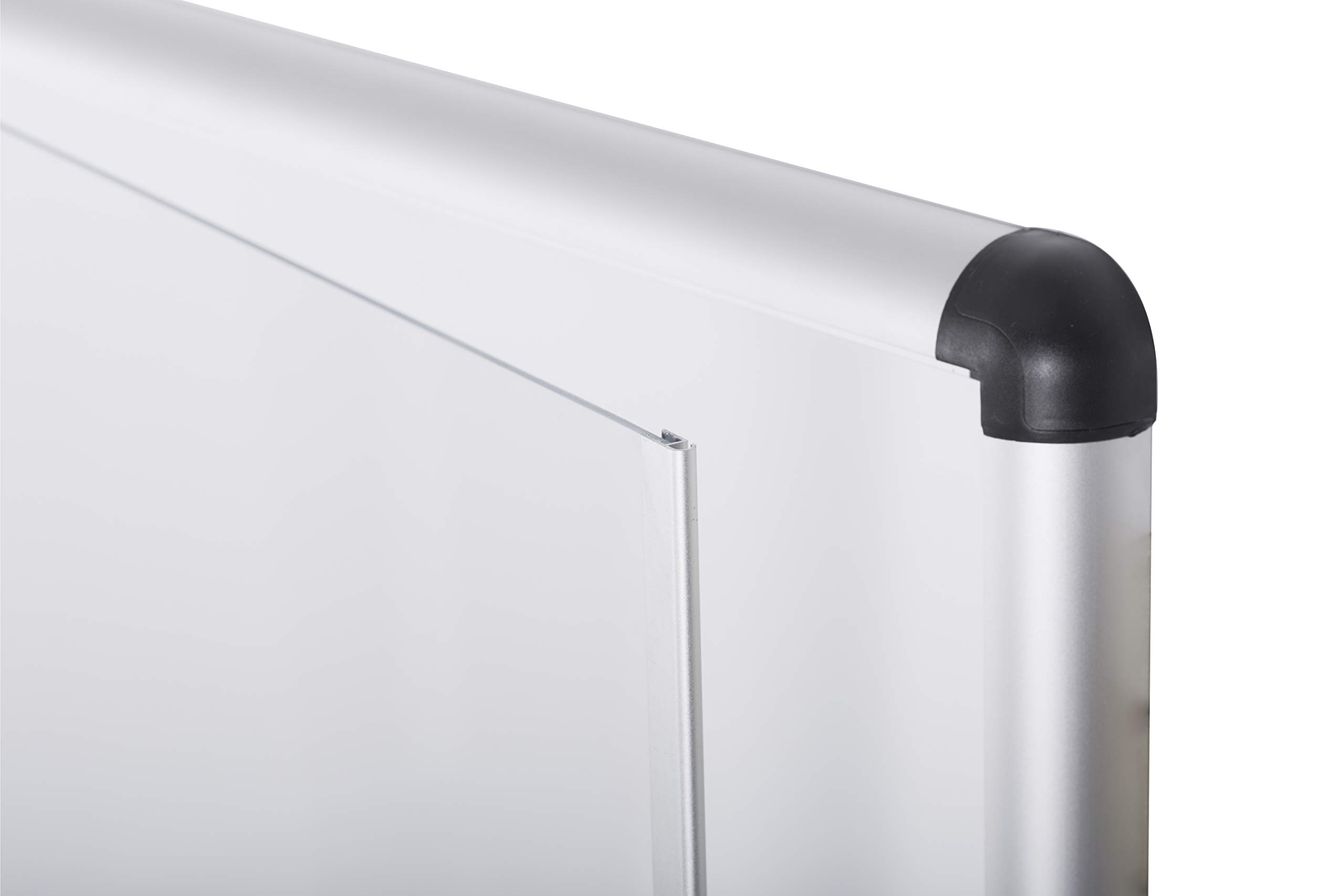 Bi-Office Boletín Enclore Extra, Superficie magnética en acero lacado, Tablón de anuncios con puerta con bisagras para interiores en aluminio, 723 x 984 mm - 9xA4
