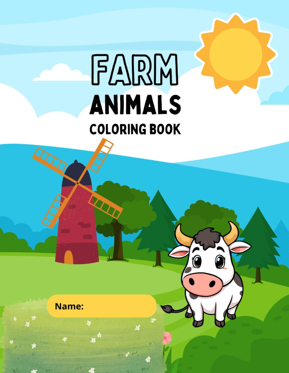 Farm Animals: Coloring Book