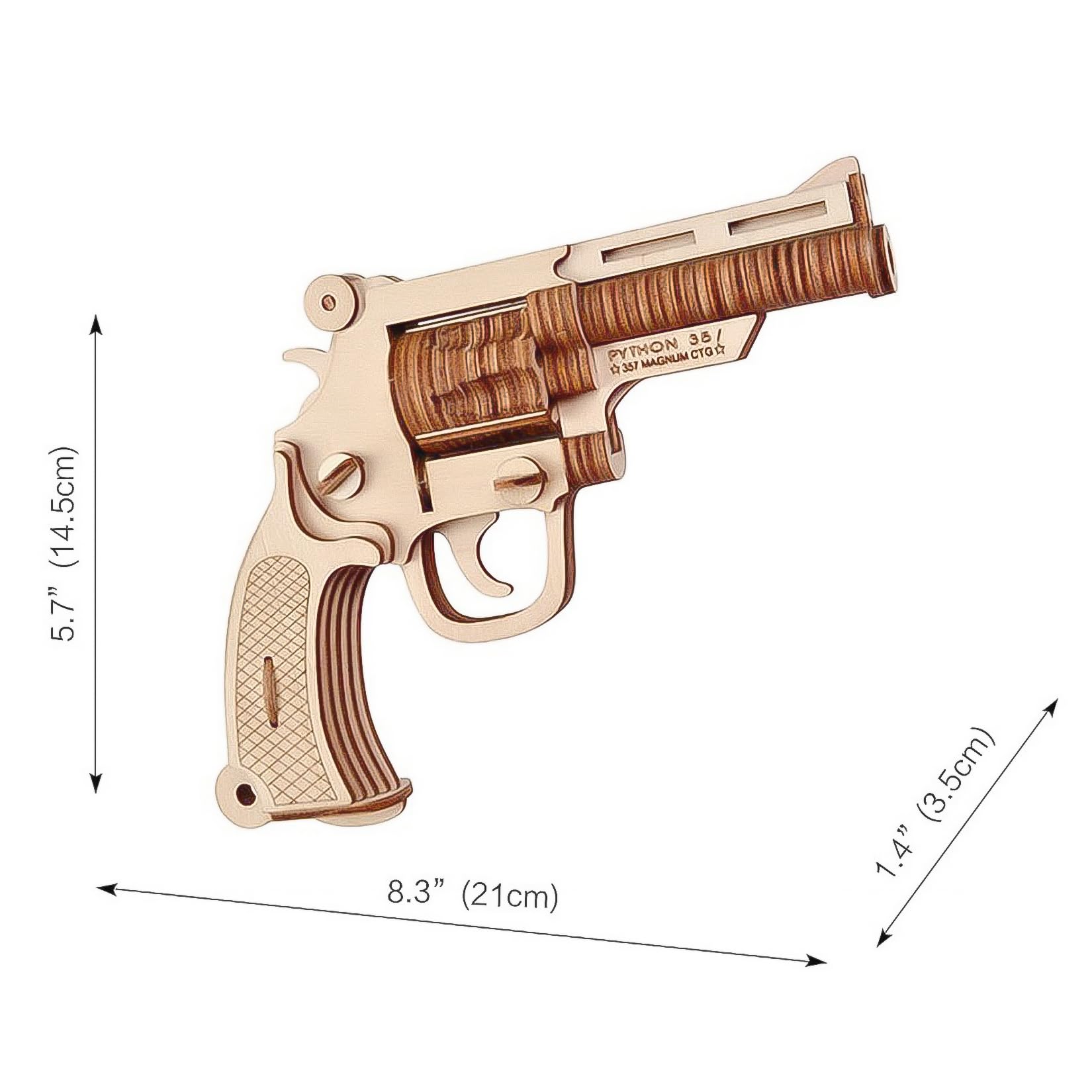 Amazon.co.jp: GreenLF 3D木製パズル DIYリボルバーガンモデル