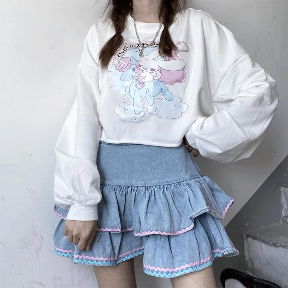 Riu Rちゃん　High waist denim short skirt High waist denim short skirt – Riu