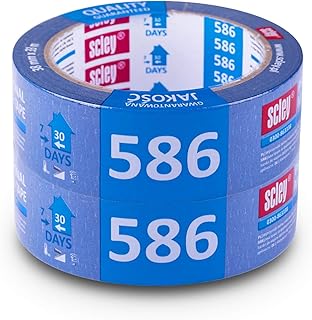 2 Stk. Malerkrepp/Kreppband 38 mm x 33 m Serie 586, reißfestes Papier-Abklebeband, Abdeckband für Maler mit Acrylatkleber, Malerband mit mittlerer Klebkraft