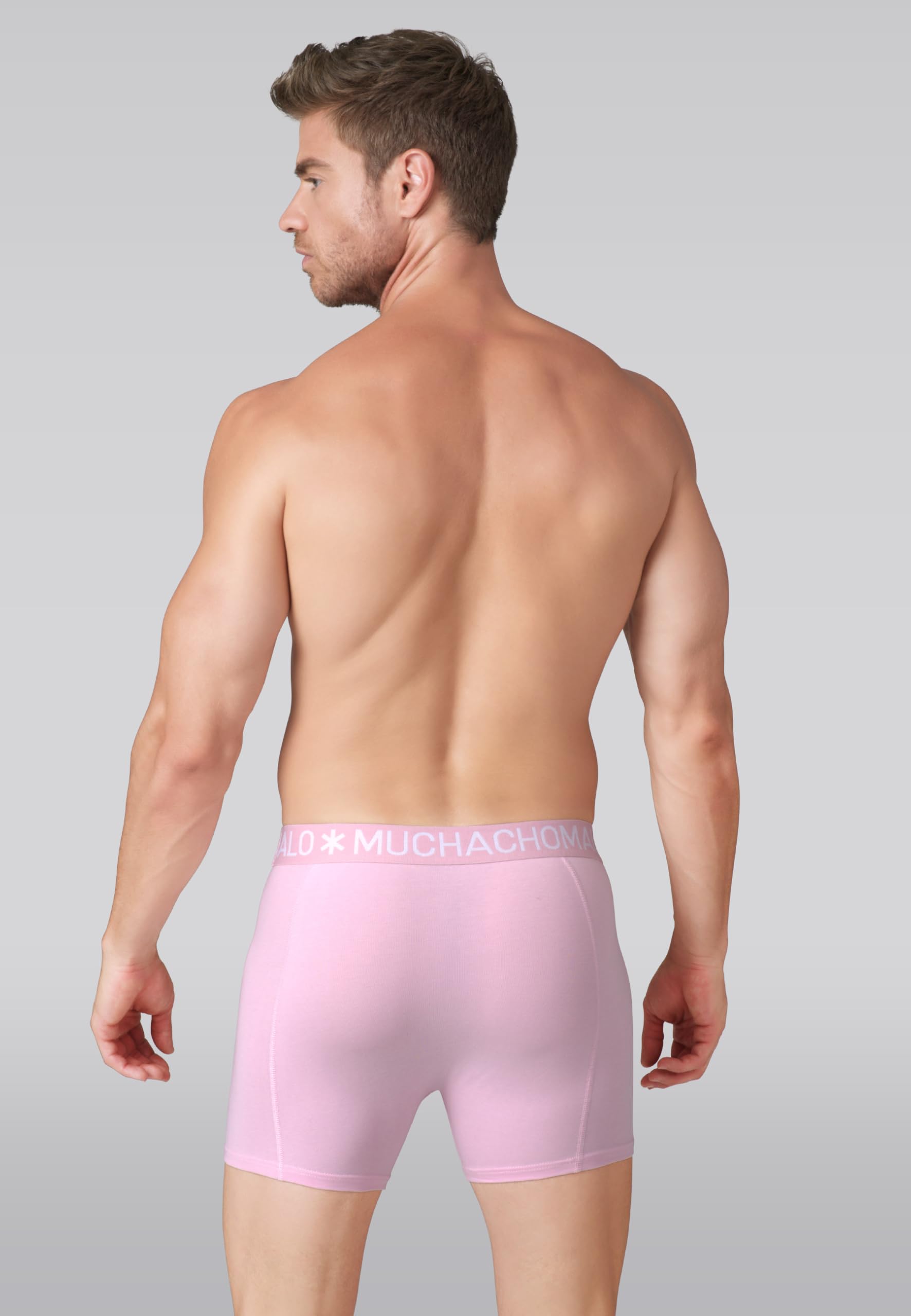 Muchachomalo Calzoncillos para Hombre, Ropa Interior Lisa de Algodón para Hombre, Pack de 7 Unidades, Bóxers Lisos de Corte Clásico con Cintura Elástica