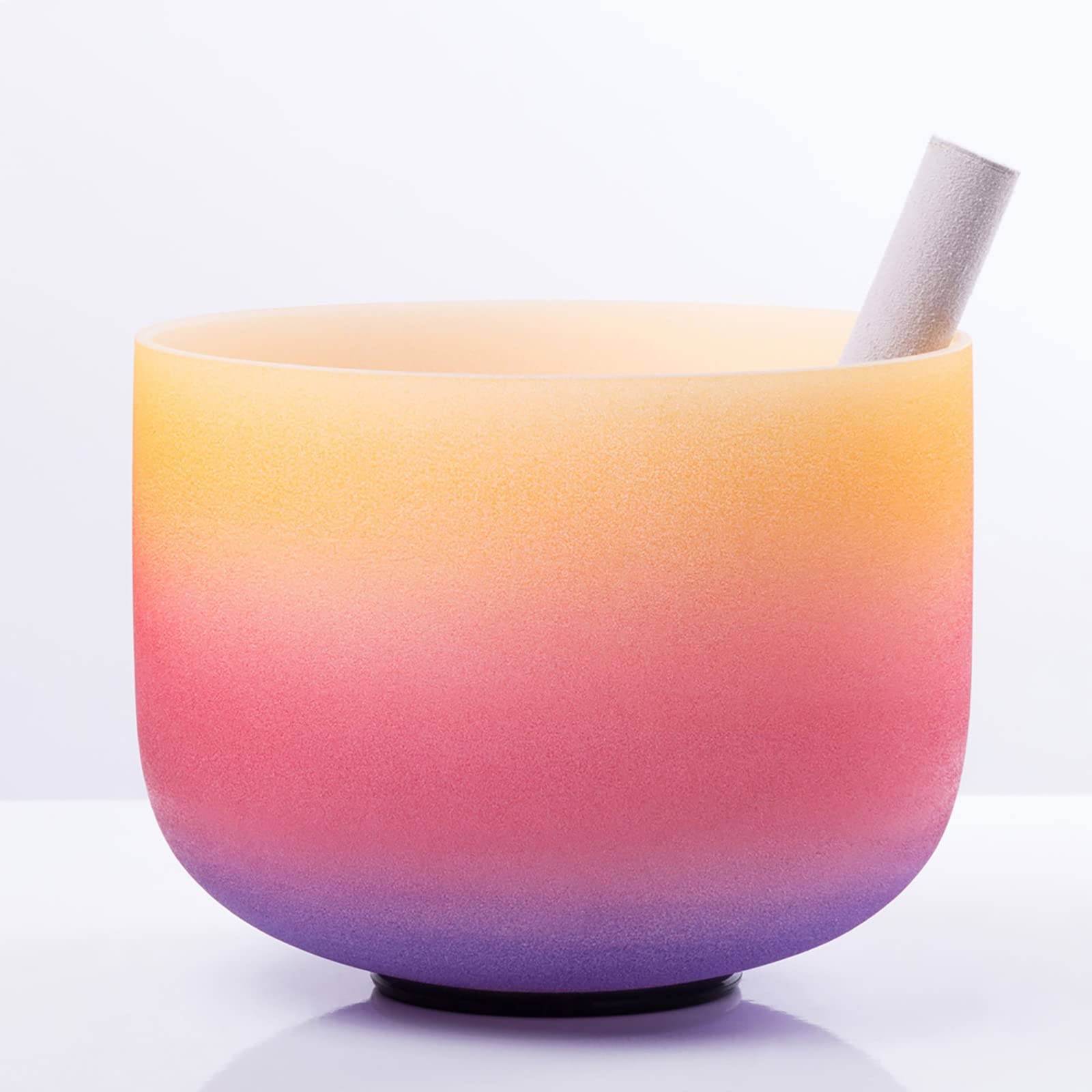 Kristall- Singing Bowl - Rainbow-Serie, 7 Anmerkung C/D/E/F/G/A/B Chakra Sound Heilung Percussion mit Tragetasche, Seide Brokat Kissen, Schaffellstift, Geschenk for Yoga Meditation Zen