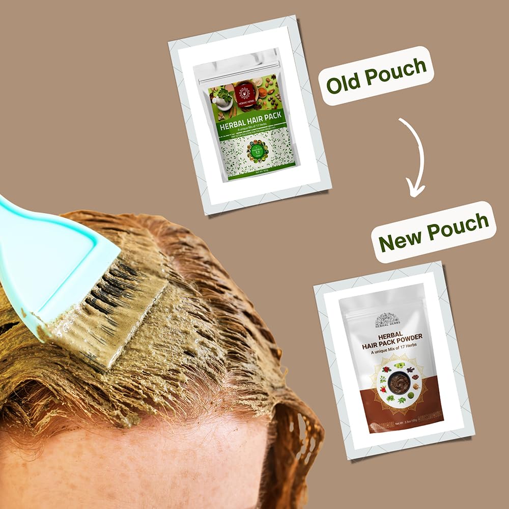 Herbal Hair Growth Mix by Hebhac Herbs - 100g Powder with Unique Blend of 17 Traditional Herbs for Thick, Long Hair