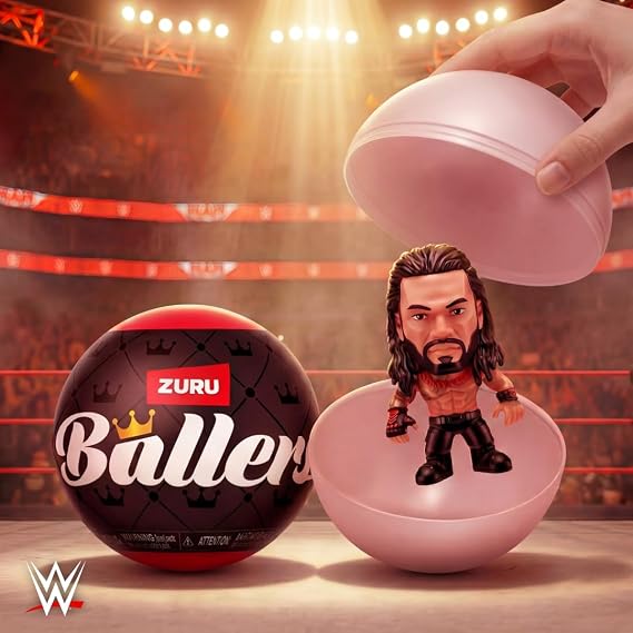 WWE Ballers Series 1(2 Pack) by ZURU Official Licensed Product Surprise Unboxing Wrestling Collectible Sports Toy for Ages 3+