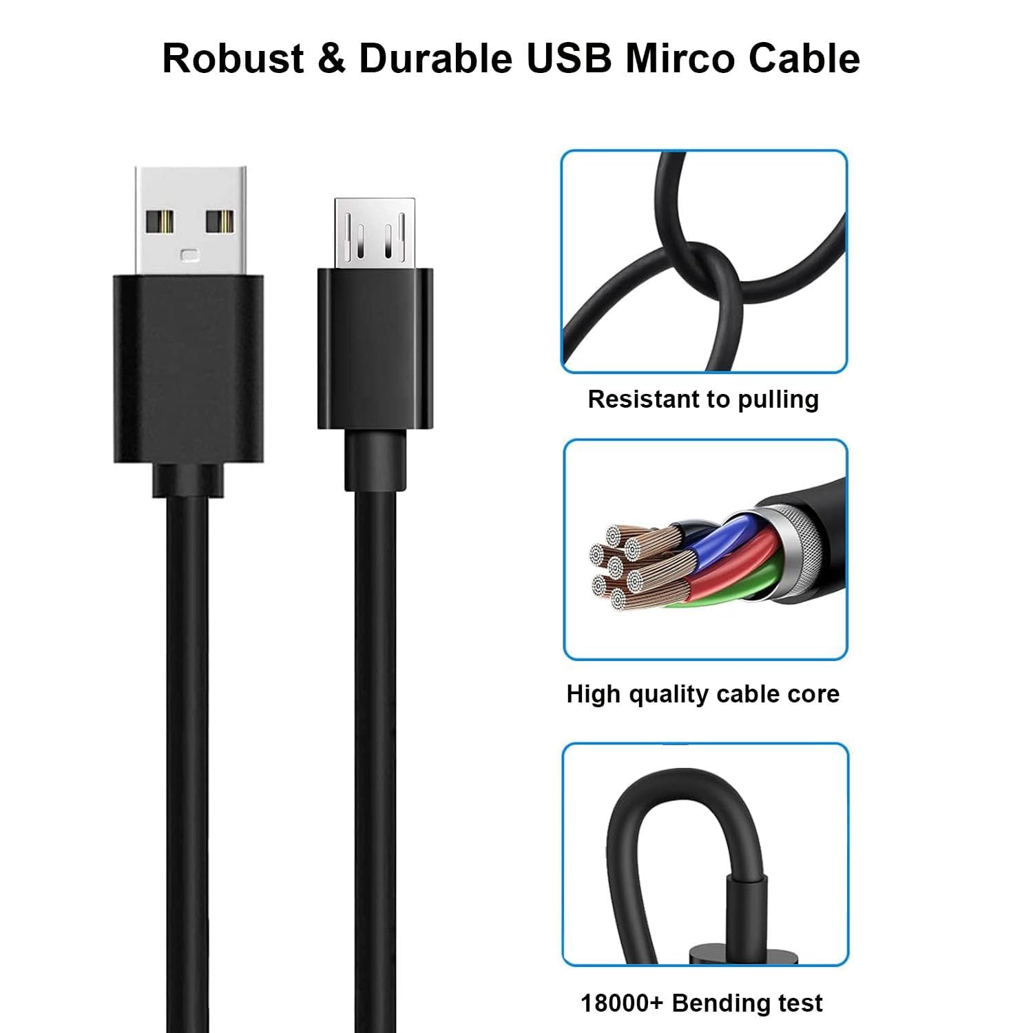 Cavo micro USB per Cardo PTB00001/PTB00040-PACKTALK Bold, FRC4P001/FRC4P101-FREECOM 4 Plus, Sena SMH10D-10, 10-10, 10R, 10-11, 20S-01, EVO, 30K-01, SPH10 Cavo di ricarica auricolare bluetooth