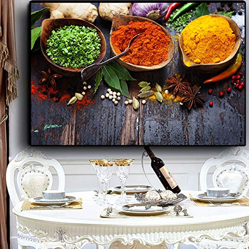 Peinture toile grains et piments impression haute définition 60x80