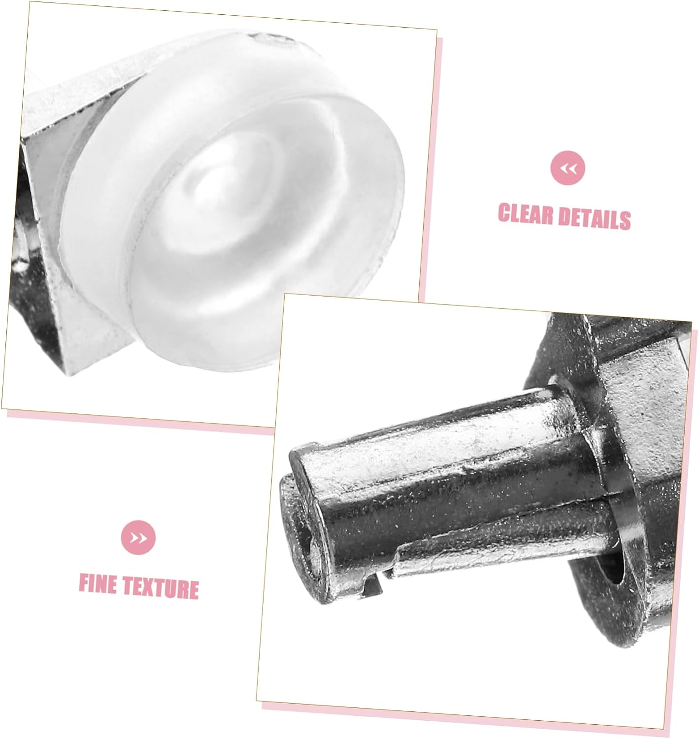 Mikikit Cabinet Suction Cup Shelf Brackets Adjustable Glass Shelf Support Clips for Kitchen Cabinets Closets Easy Tool-Free Installation
