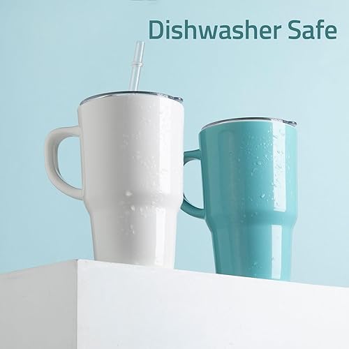 Miniatura 52 de Sweejar Taza de té de porcelana con infusor y tapa, tetera con filtro, máquina de té para hojas sueltas, 16 onzas líquidas para té, café, leche