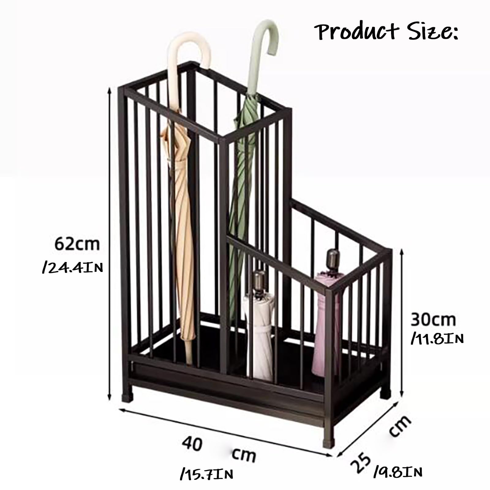 Élégant parapluie nizer et support pour entrée – Rangement intérieur et égouttoir pour parapluies longs et pliants