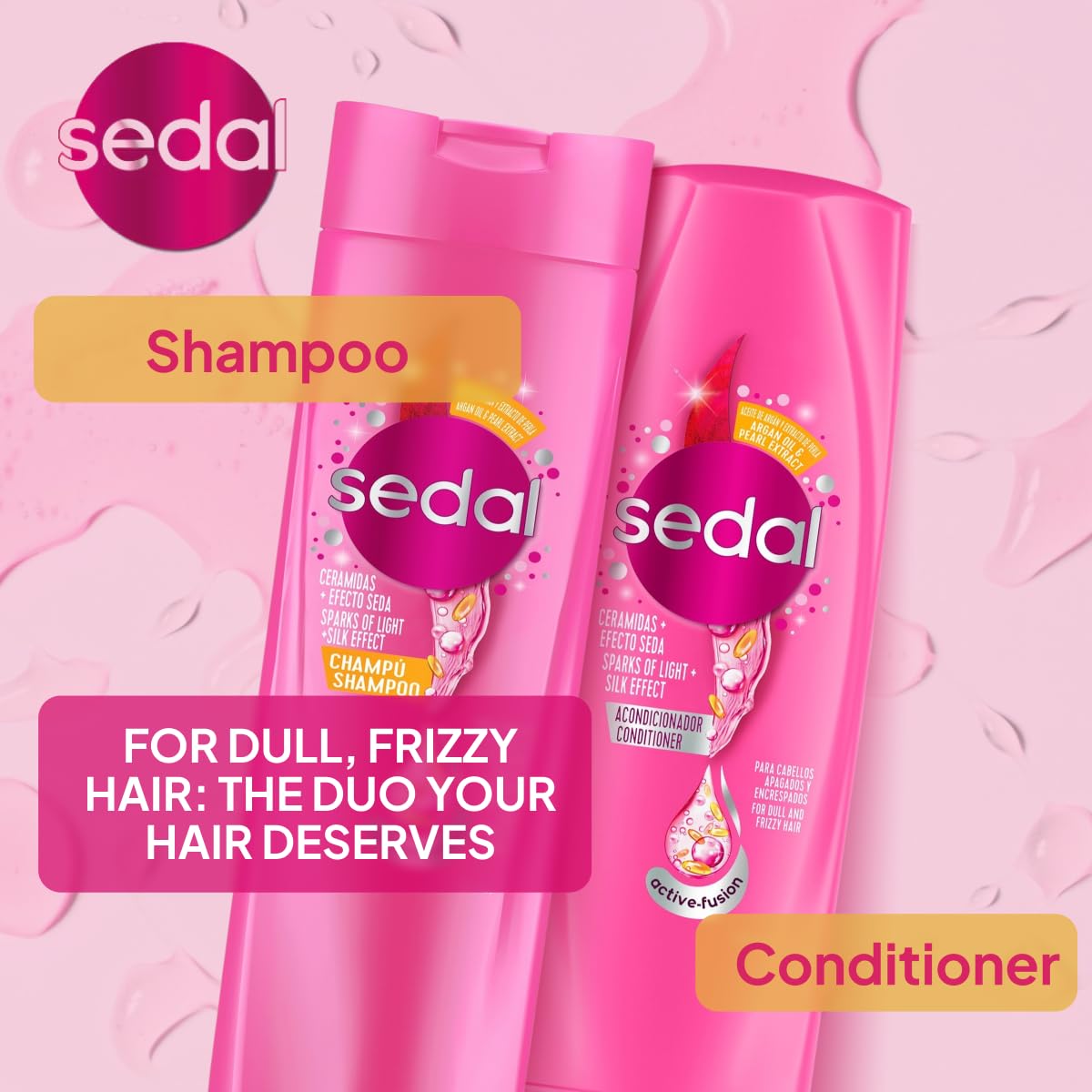 SEDAL Ceramides - Shampoo 400ml and Conditioner, Shine And Smooth, 350ml 2 Pack, 375 ml (Pack of 2) - Image 2