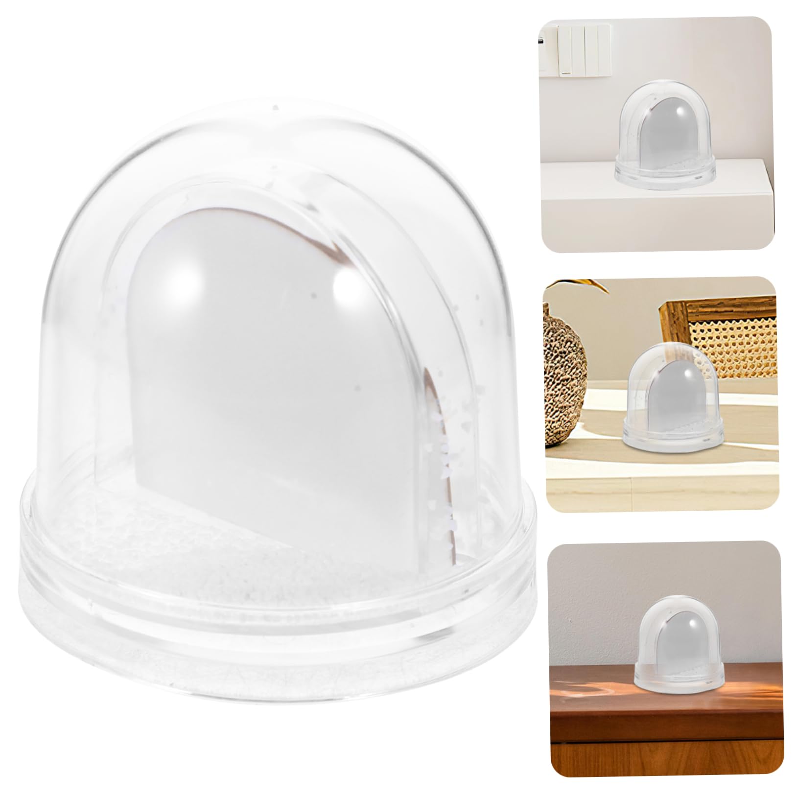 Cabilock 5pièces Boule à Neige Personnalisable Avec Base Transparente Globe Photo à Sublimer Pour Décoration Festive Et Uniques