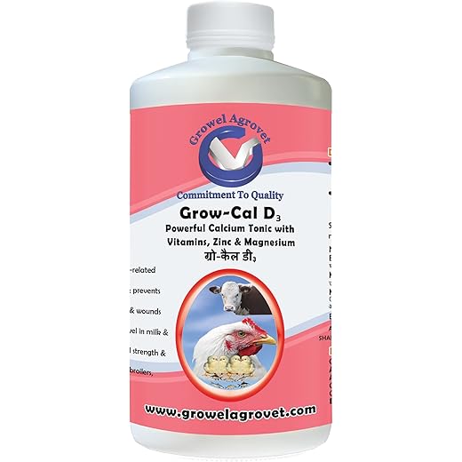 Growel Agrovet Grow Cal D3 Calcium Tonic 500ml 500 ml
