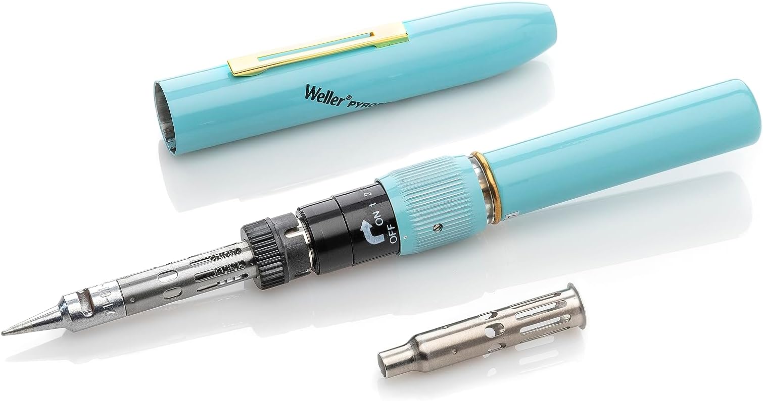 T0151618199 Weller Pyropen Junior Mini Butane Gas Soldering Iron, Extra Hit Air Nozzle