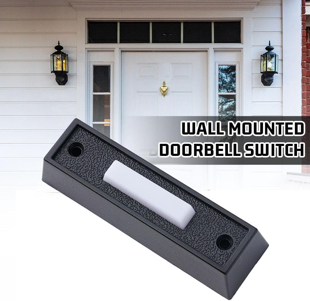 Lighted Doorbell Button,LED Lighted Door Chime Push Button,Built in LED Light Wired Door Bell Push Buttons Wall Mounted Chime