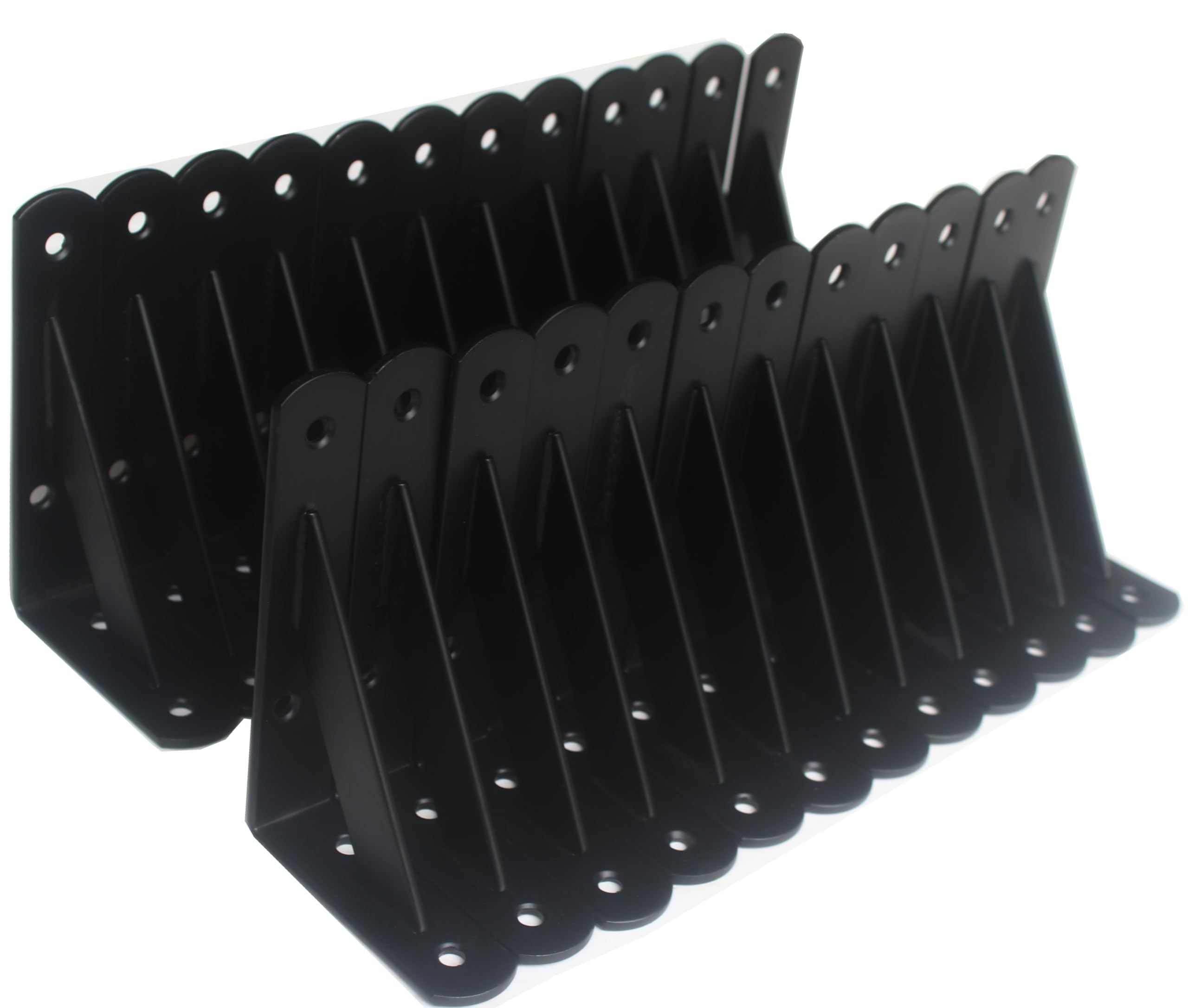 24 Pack L5 x H 3" Black Heavy Duty Shelf Brackets with Screws Metal Shelf Brackets Shelf Support Angle Brackets for Shelves L Brackets Heavy Duty Floating Shelf