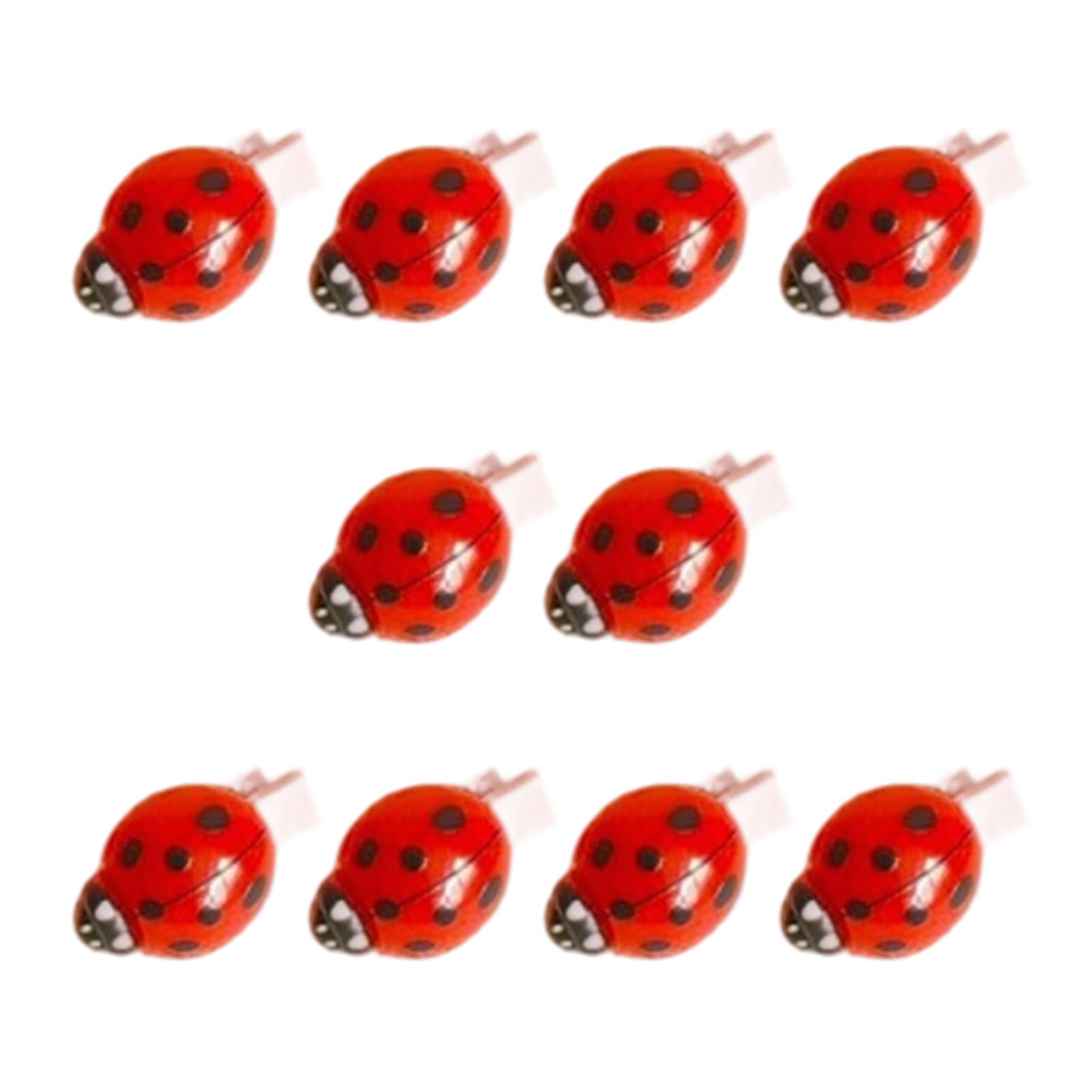 Yugshnkfc Girls Red 10Pcs Realistic Ladybirds Hairpins For Kids Teens Hair Barrettes Sweet Styles Hair Ornaments For School Event Outings