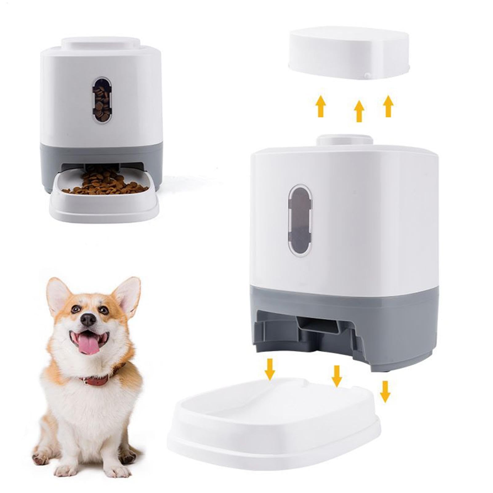 Mangiatoia for animali domestici, mangiatoia automatica for gatti con ciotola da 1,5 litri, alimentazione lenta, grande capacità