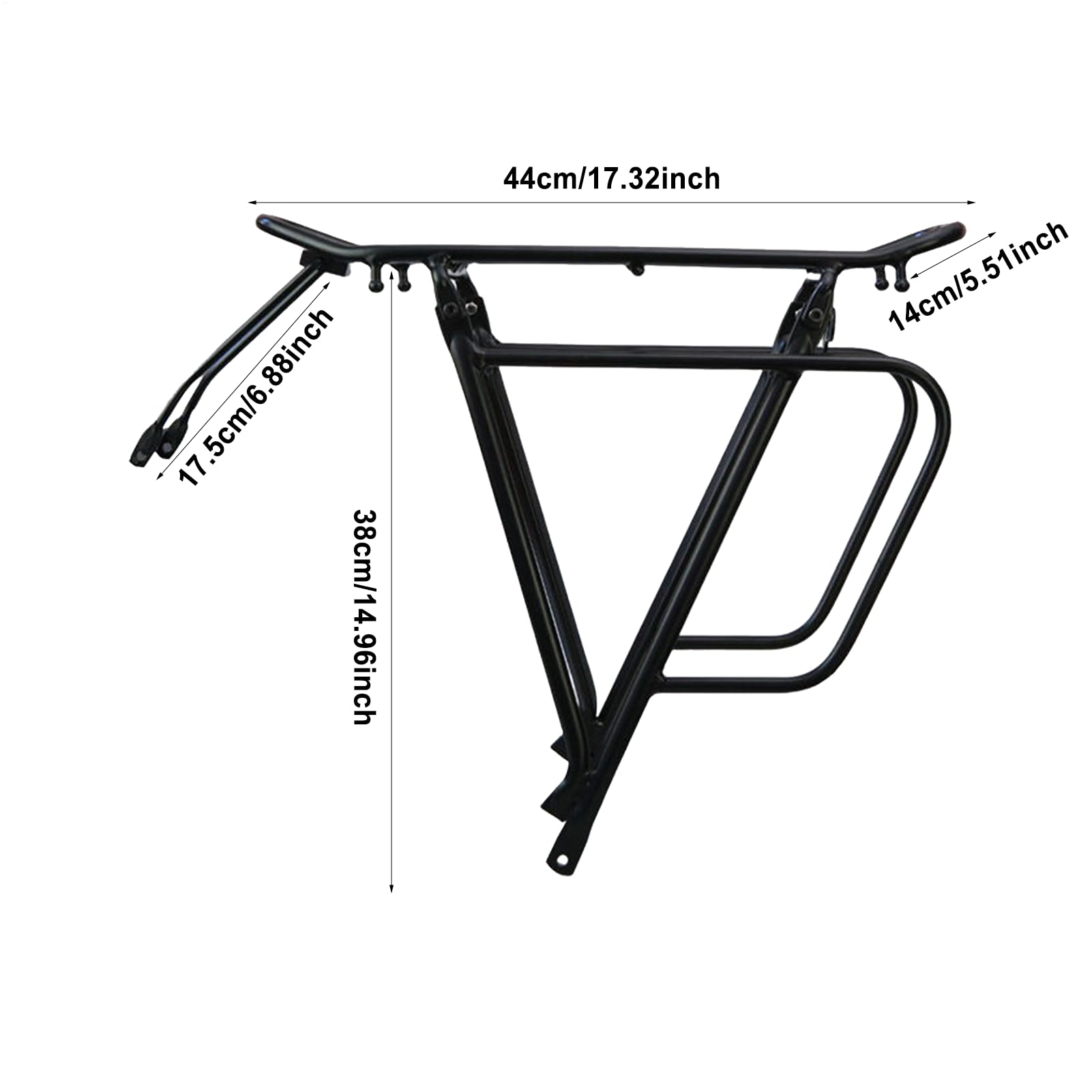 Portabiciclette,Portabiciclette posteriore - posteriore Cycle in | lega di alluminio resistente | Supporto per attrezzatura da ciclismo, portabagagli da turismo per spostamenti in bicicletta