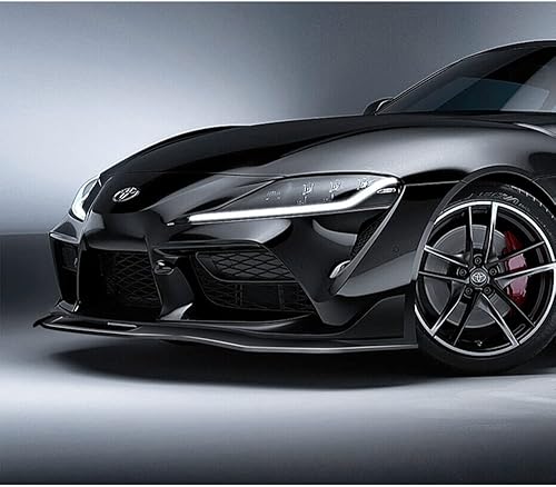 Miniatura 4 de Q1-TECH, kit de 9 piezas de parachoques delantero y difusor de extensiones de falda lateral compatible con Toyota Supra A90 2019 2020 2021, alerón