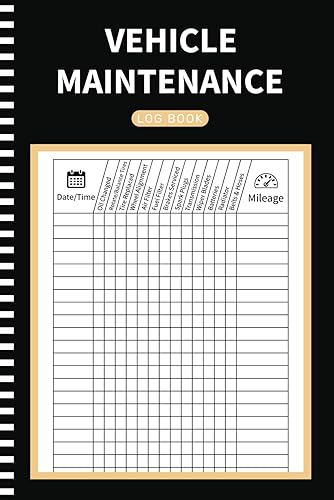 Vehicle Maintenance Log Book: Repair and Service Record Log Book for Cars, Trucks, and Motorcycles Engine oil Change, Auto Repairs Journal (105 Pages ''6x9'' Inches )
