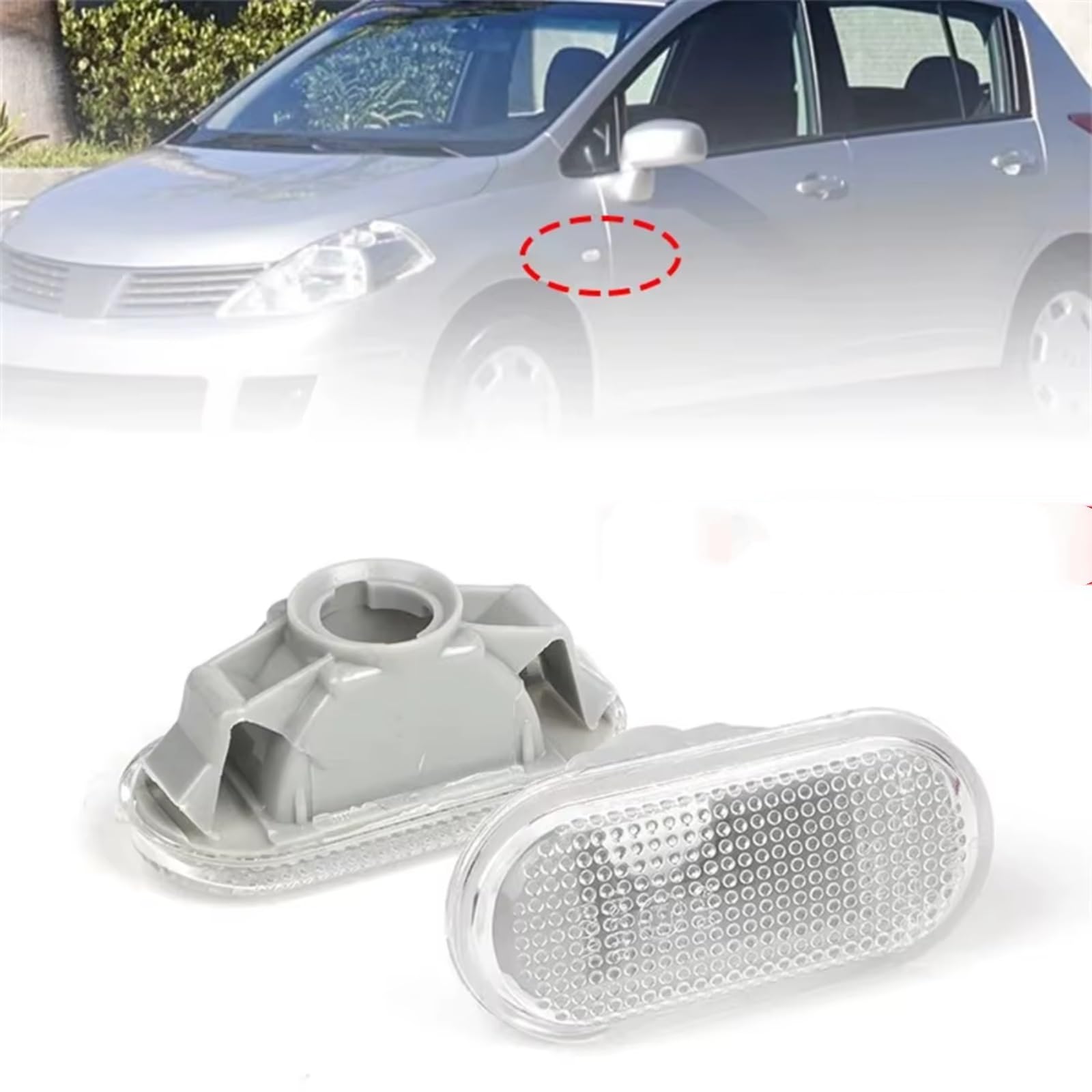Auto luci indicatori Compatibile Con Nissan Per Qashqai 2007 2008 2009 2010 2011 2012 2013 Indicatore Di Direzione Laterale Luci D'angolo 26160AX00A