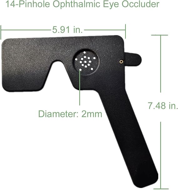 3 Pack Ophthalmic 14 Pinhole Eye Occluder for Eye Exams, Pin Hole Tester