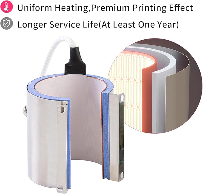 Prensa Térmica para Tumbler y Mug PYD Life 40 OZ y 11 OZ miniatura 6