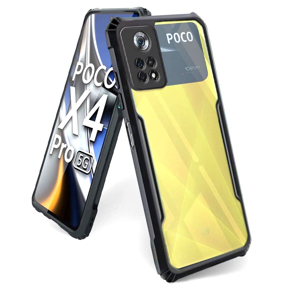 Fashionury Poco X4 Pro 5G Back Cover | Transparent Crystal Clear Hard PC Back Case with TPU Bumper, Military-Grade Drop Protection Case Cover for Poco X4 Pro (B0B36DKVR6) Amazon Price History, Amazon Price Tracker