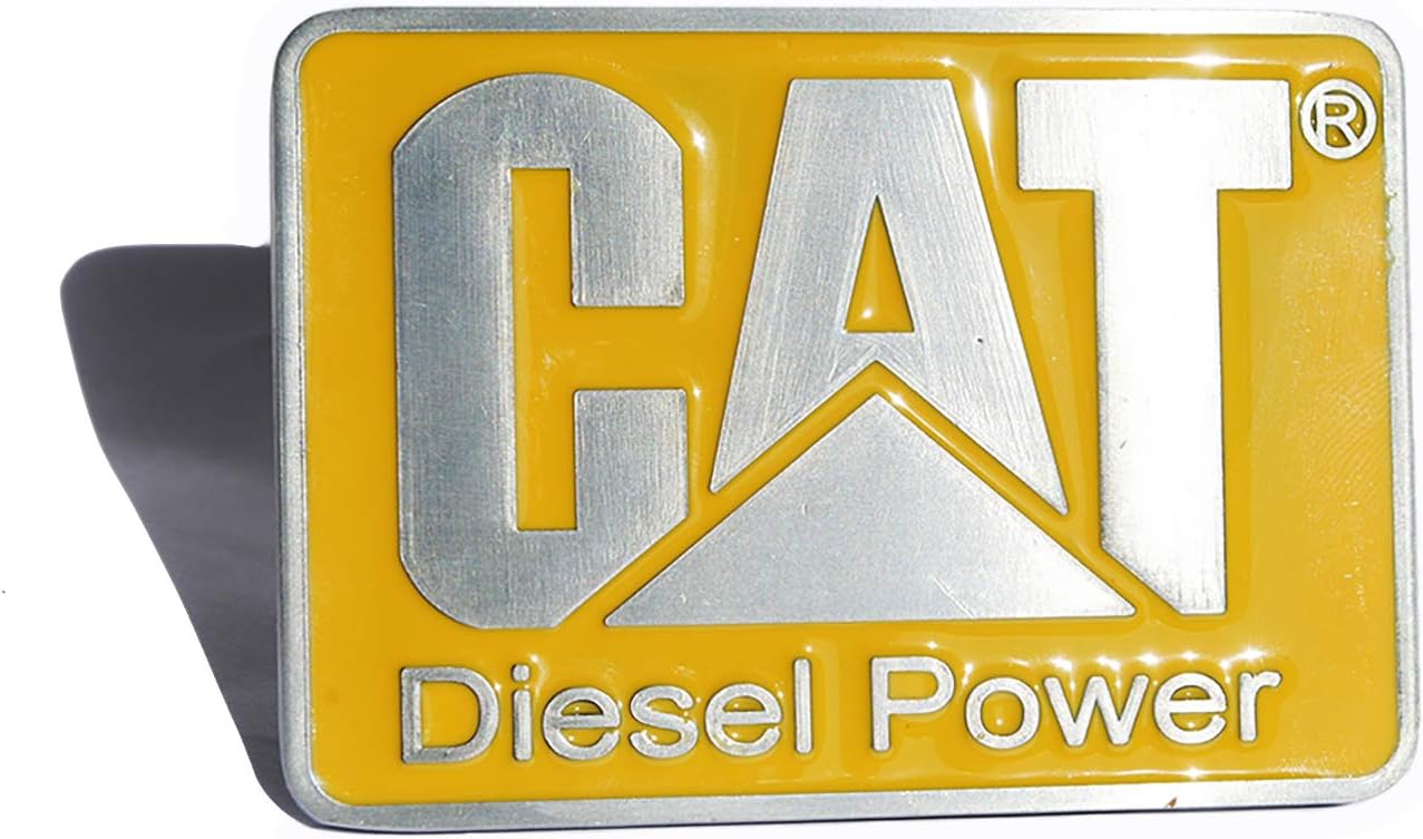 Caterpillar Diesel Power Belt Buckle, Yellow, 3-1/2" x 2-1/2"
