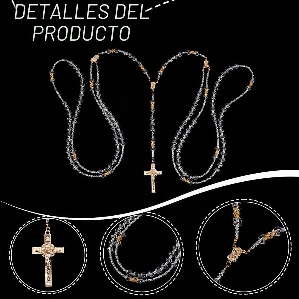 AHANDMAKER Lazo de boda con cristales Lazo para Boda, accesorios de boda, juego de cuerda de lazo con colgante de cruz, cordón tradicional para boda, ceremonia, regalo de novia