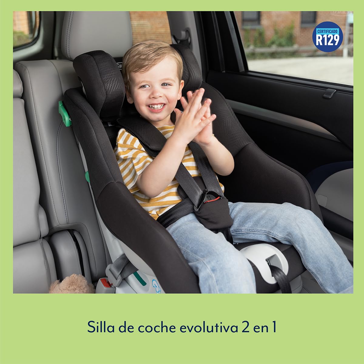 Graco - Extend™ LX R129 Silla de coche evolutiva 2 en 1, de 40 a 105 cm (desde el nacimiento hasta los 4 años aprox.), instalación con cinturón de seguridad del vehículo, color Midnight