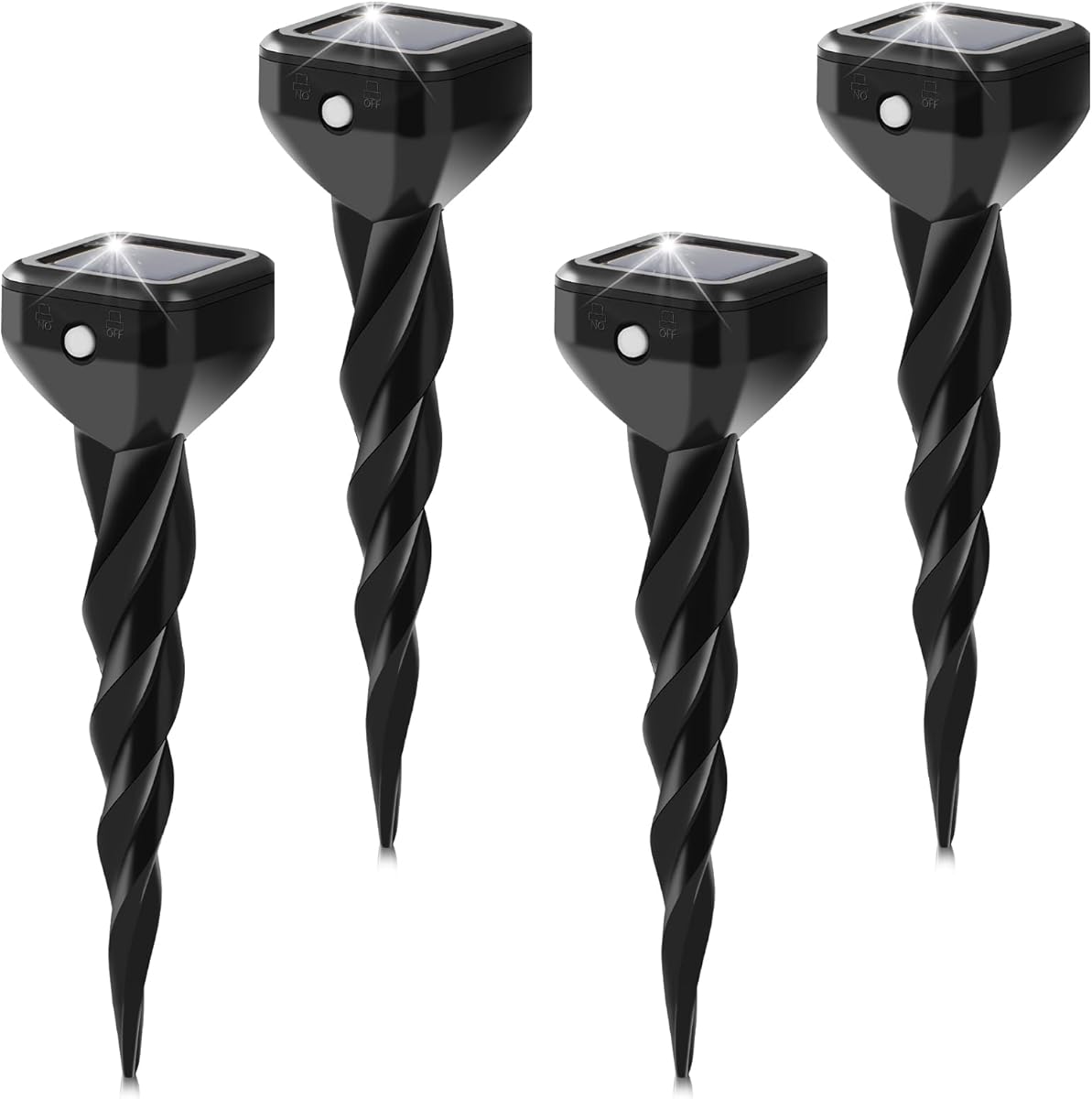 2026 Upgraded Mole & Snake & Skunk & Rabbit Repellent Solar Powered, Ultrasonic Deterrent, IP65 Waterproof, Effective Get Rid of Gopher Raccoon Vole Groundhog Chipmunk for Yard Lawn Garden, 4-Pack