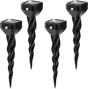 2026 Upgraded Mole & Snake & Skunk & Rabbit Repellent Solar Powered, Ultrasonic Deterrent, IP65 Waterproof, Effective Get Rid of Gopher Raccoon Vole Groundhog Chipmunk for Yard Lawn Garden, 4-Pack