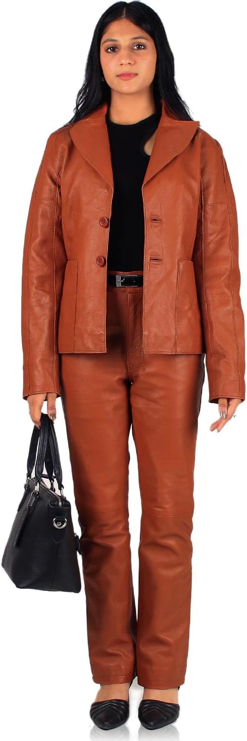 Laverapelle Women's Genuine Lambskin Leather Pants
