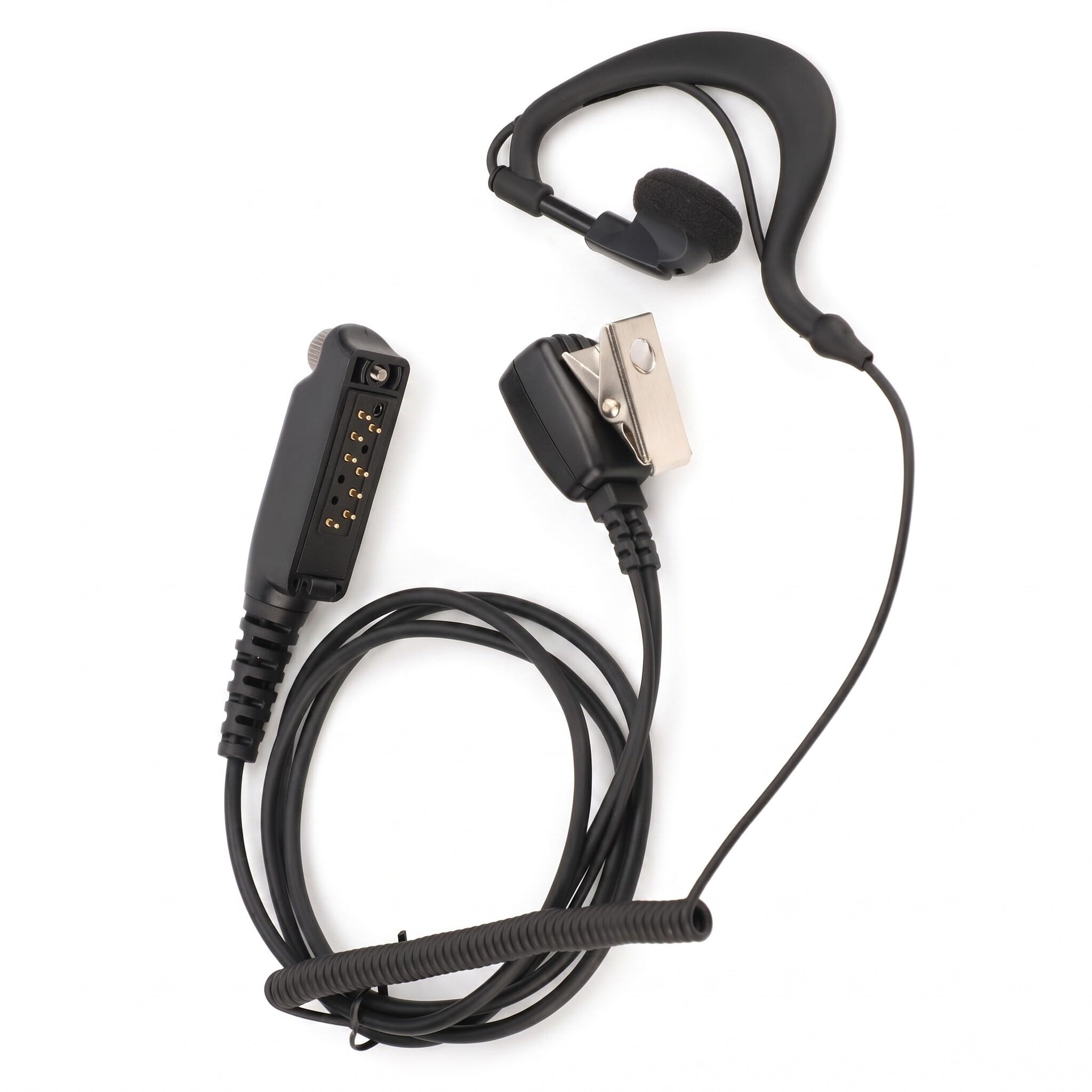 Zunate Auricular Walkie Talkie con Micrófono con Botón PTT, Manos Libres en Forma de G Auriculares de Radio de Dos Vías para Sepura STP8000 STP8030 STP8035 STP8038 STP9000 Radio de 2 Vías