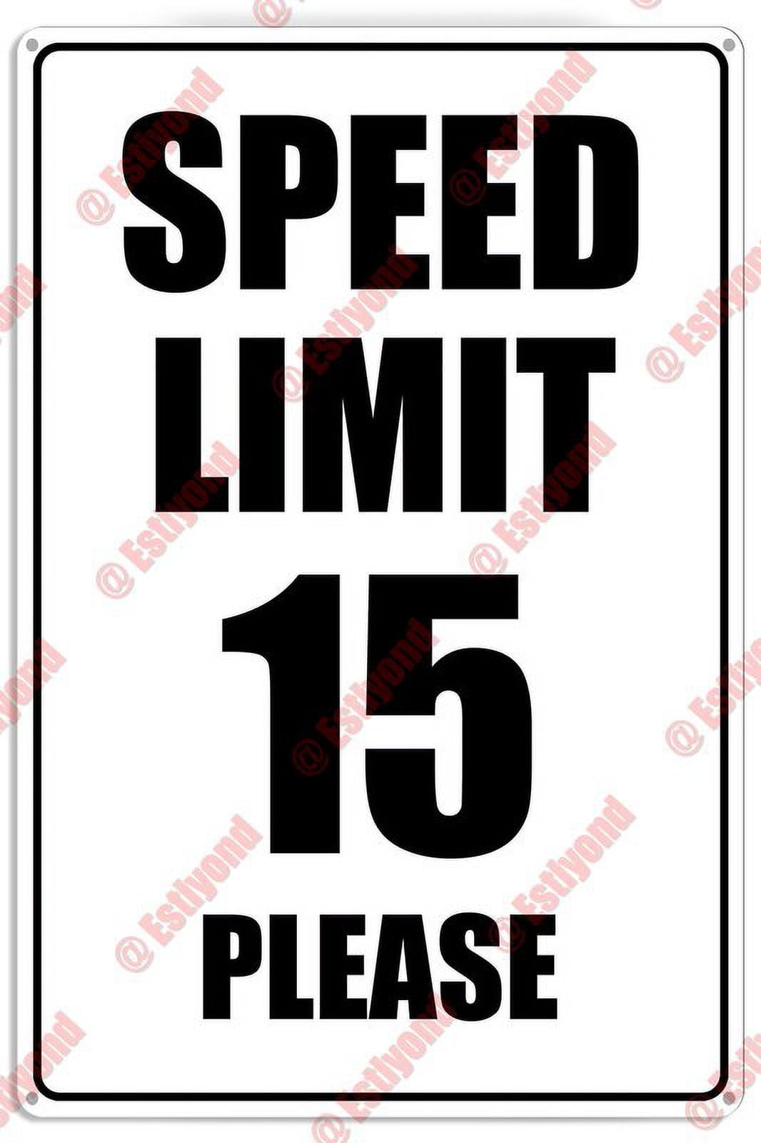 peiyeety Speed Limit 25 Mph Please Caution Warning Notice Aluminum Metal Sign 12x16 Inches