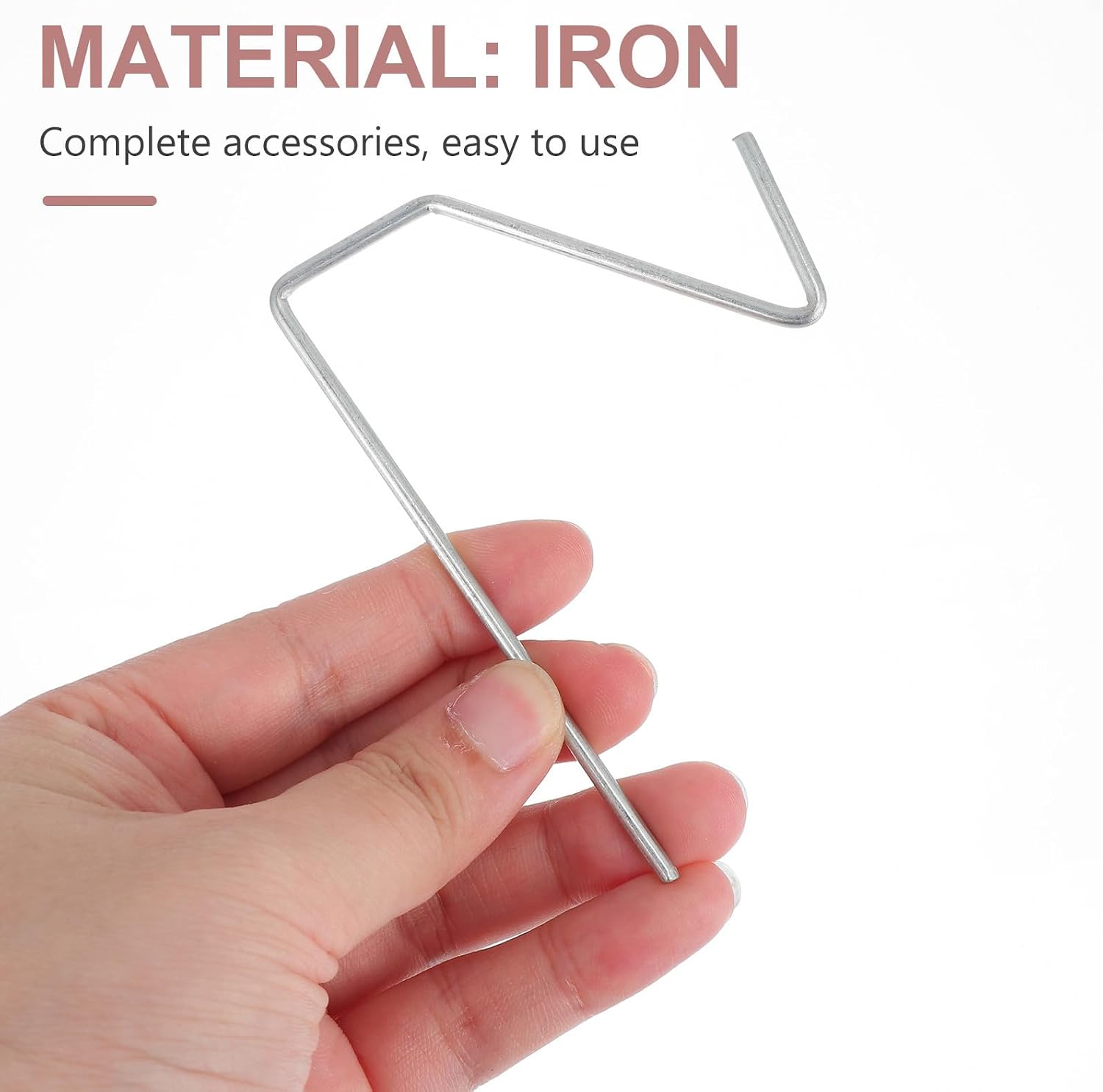 50 Pcs Metal Light Hooks Silver Outdoor Christmas String Hanging | Creative Special Shape, Sturdy Simple Design, Photo Props and Decorations