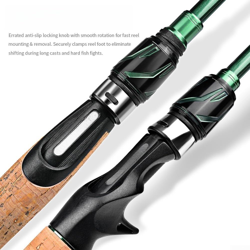 Canna da Pesca in di Carbonio 210cm Portatile Canna da Pesca(Open reel model2.3 m) | di carbonio ad densità, leggera e , ideale per pesca sportiva e viaggi frequenti