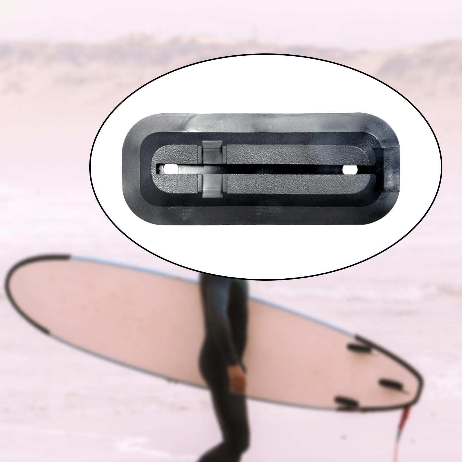 Gralara Base per Pinna da Surf, 19,5 X 7,9 Cm Dock per Pinna in Materiale PVC per Longboard E Shortboard, Dotata di Una Struttura di Bloccaggio Scorrevole, Resistente all'Usura, Robusto